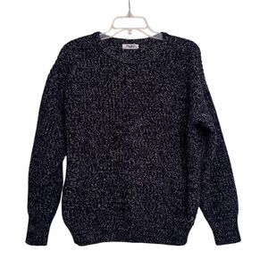 TNA Black & White Knit Crew Neck Sweater